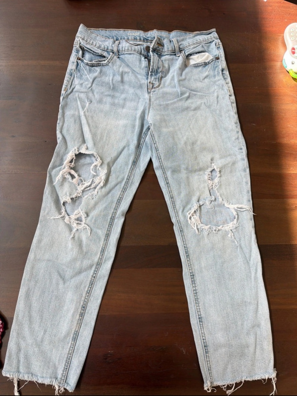Old Navy Light Blue Ripped Boyfriend Jeans